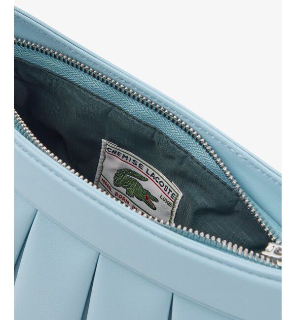 LACOSTE「ラングレン レザープリーツバッグ」|ハンドバッグ|
