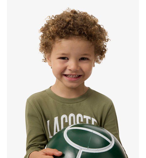 LACOSTE「【EC限定】BOYSマルチカラーブランドネームロゴ長袖Tシャツ」|Tシャツ・カットソー|