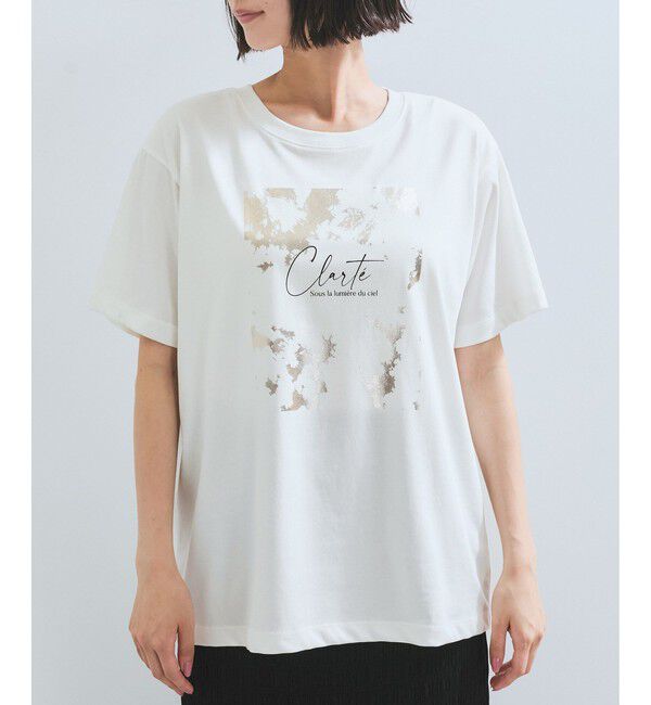 VIS「【接触冷感】箔グラフィックアートTシャツ」|Tシャツ・カットソー|