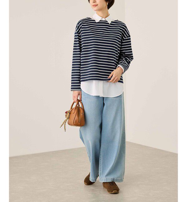 Rope&rsquo;Picnic「ボックスシルエットボーダーカットソー」|Tシャツ・カットソー|