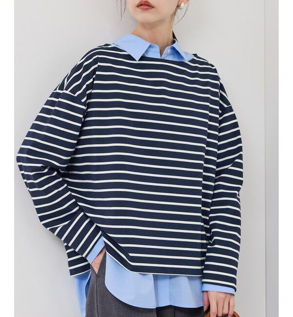 Rope&rsquo;Picnic「ボックスシルエットボーダーカットソー」|Tシャツ・カットソー|