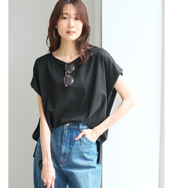 Rope&rsquo;Picnic「【ベストヒット】二の腕すっきり見えカットトップス/UV・接触冷感・吸水速乾」|Tシャツ・カットソー|