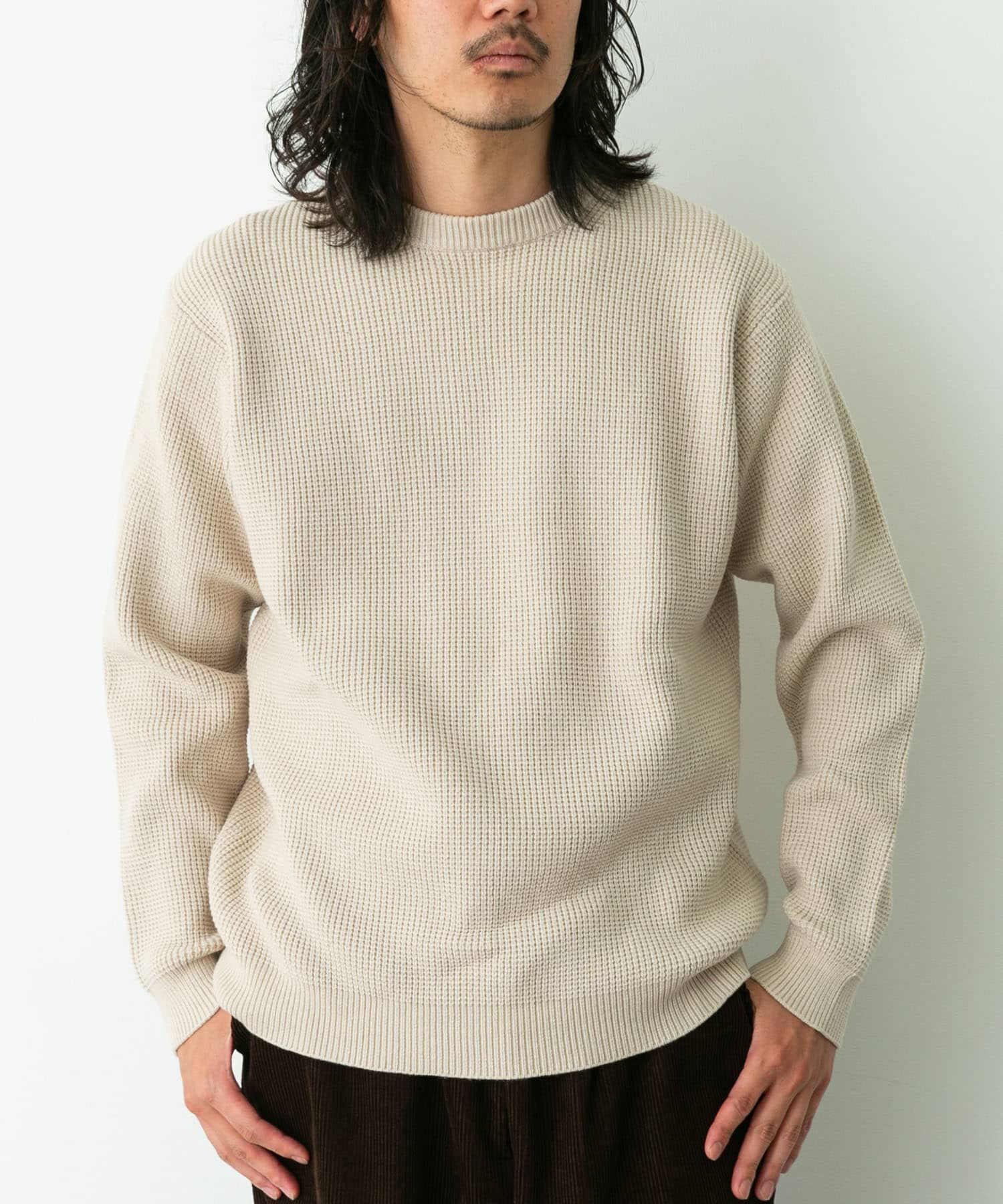 Sonny Label 「ウォッシャブルワッフルニットプルオーバー」|ニット・セーター|