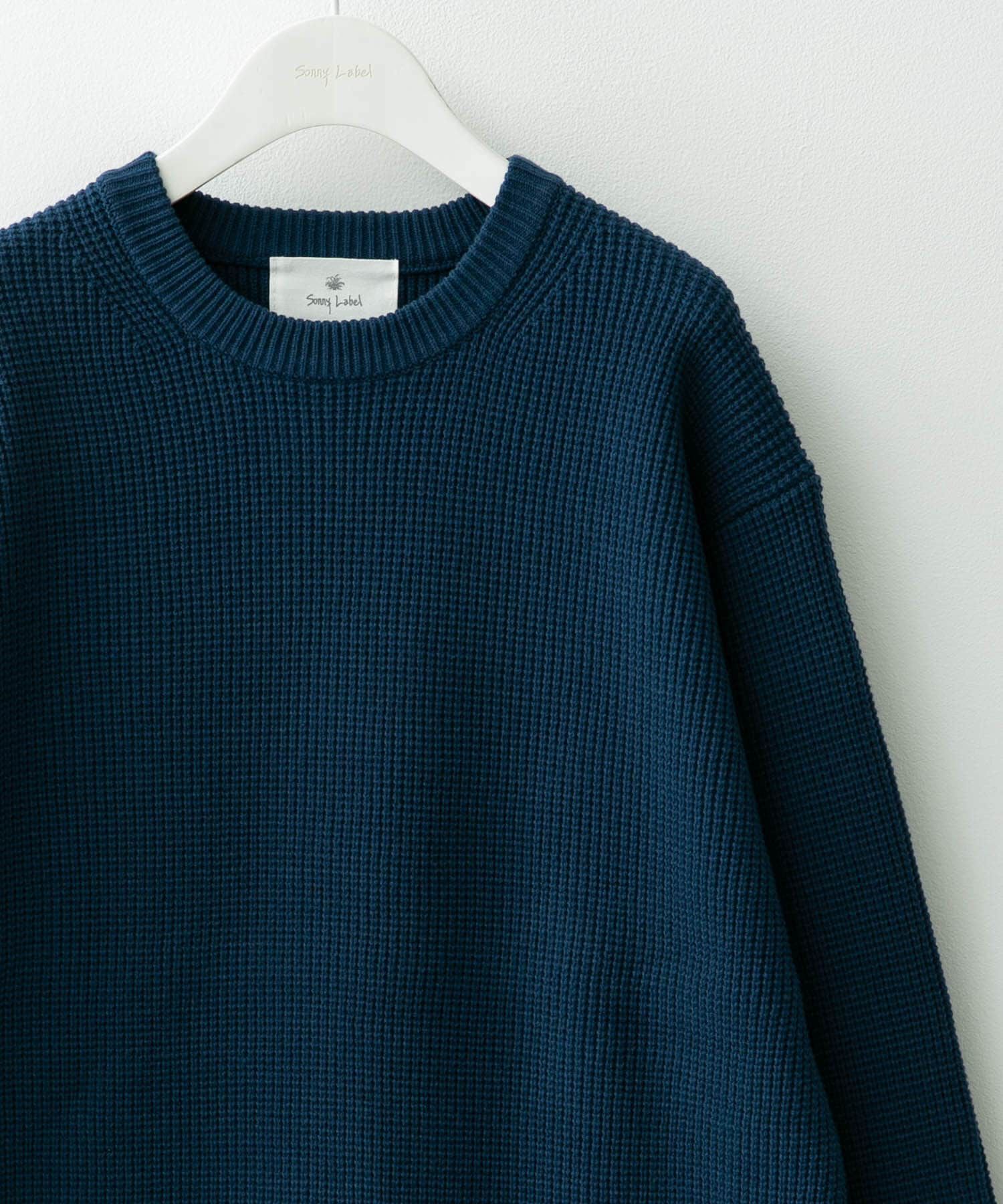 Sonny Label 「ウォッシャブルワッフルニットプルオーバー」|ニット・セーター|ブルー
