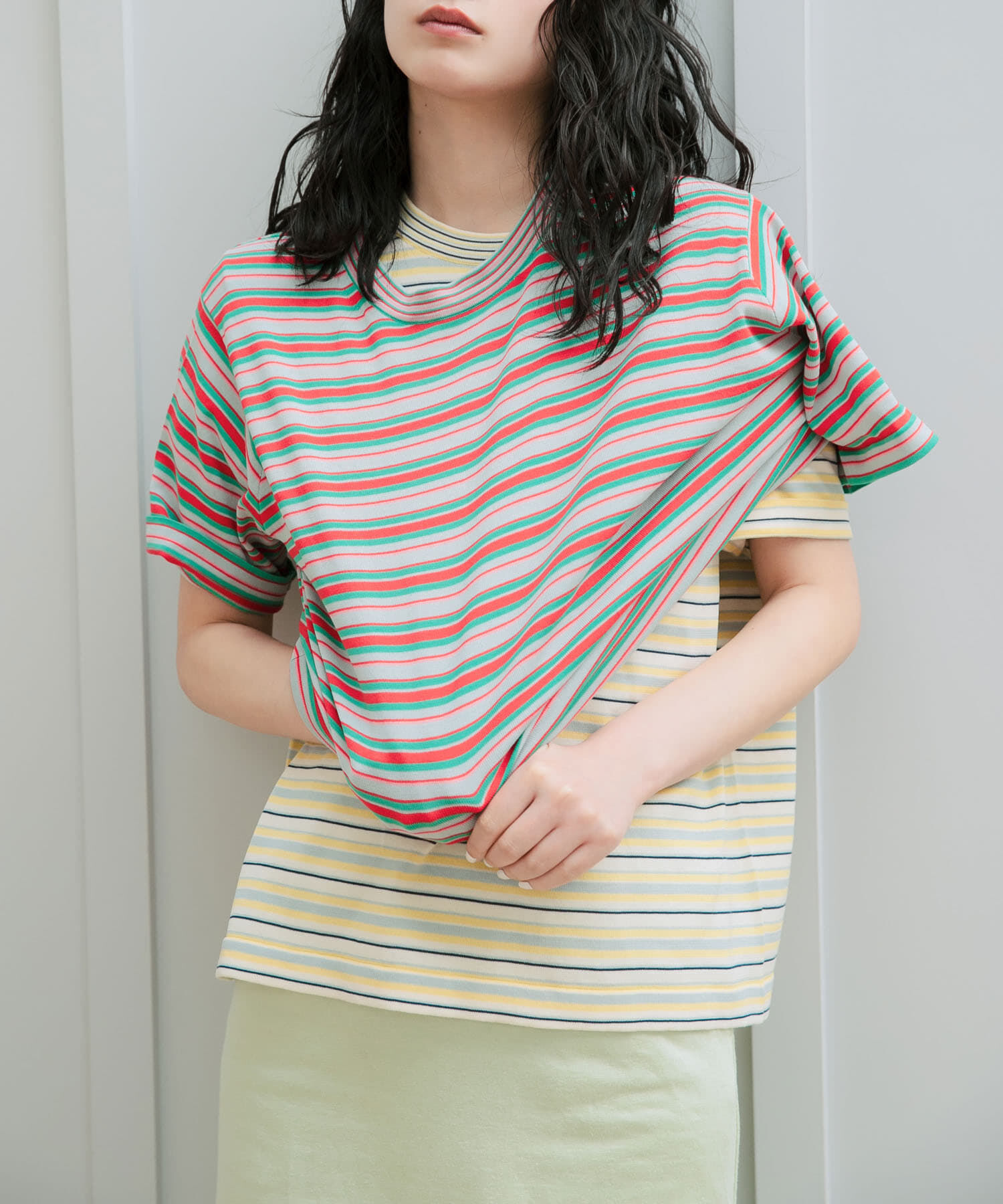 URBAN RESEARCH DOORS「RYE TENDER　CENTRE T-SHIRTS」|Tシャツ・カットソー|レッド系その他