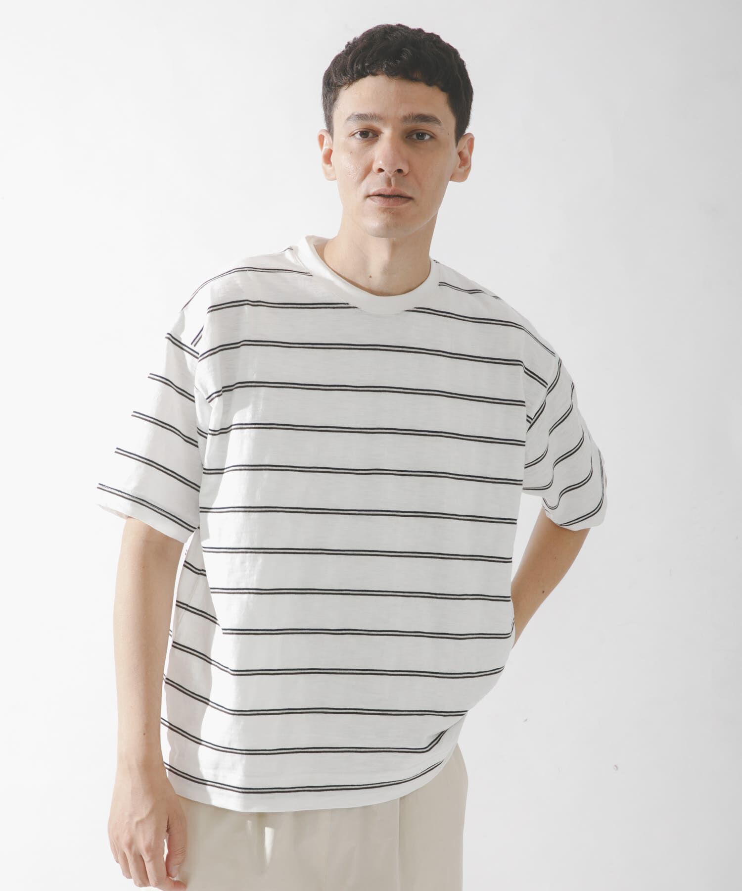 Sonny Label 「スラブ天竺ボーダーショートスリーブTシャツ」|Tシャツ・カットソー|