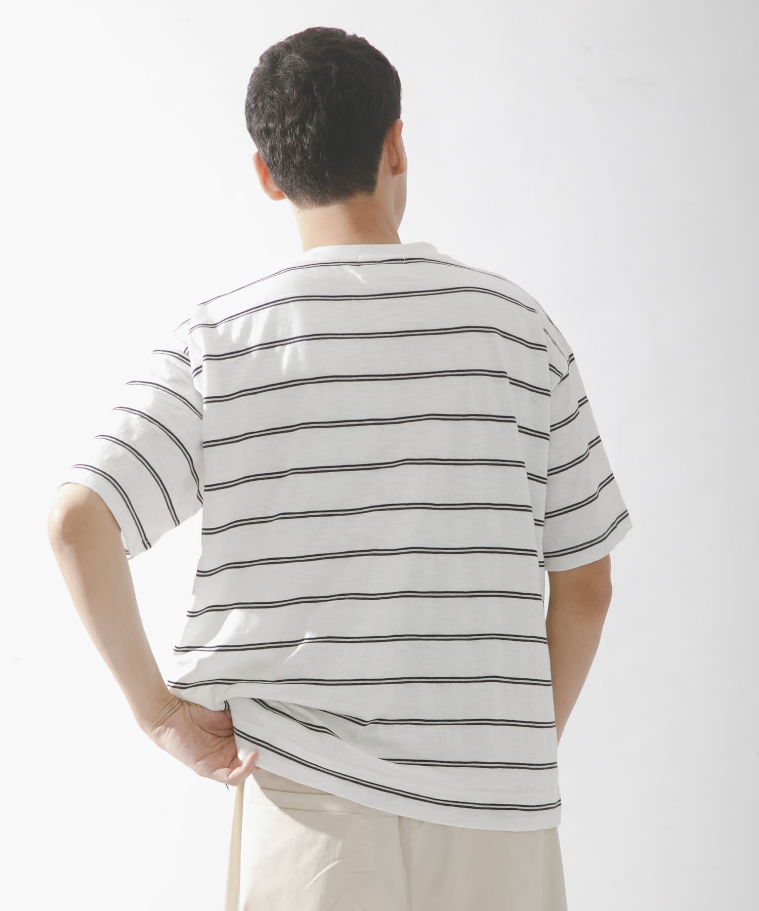 Sonny Label 「スラブ天竺ボーダーショートスリーブTシャツ」|Tシャツ・カットソー|