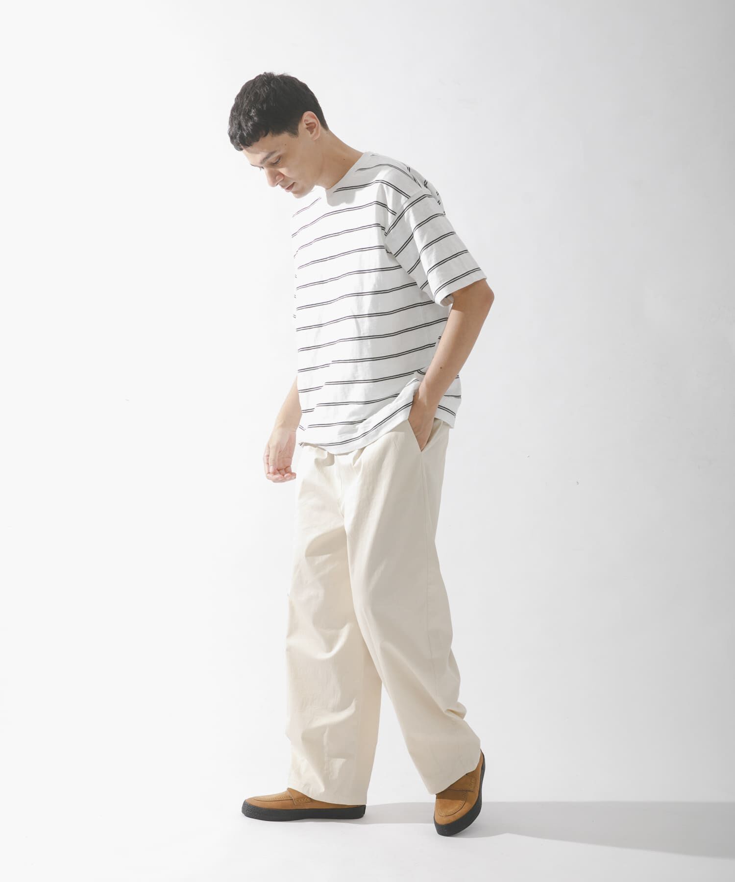 Sonny Label 「スラブ天竺ボーダーショートスリーブTシャツ」|Tシャツ・カットソー|