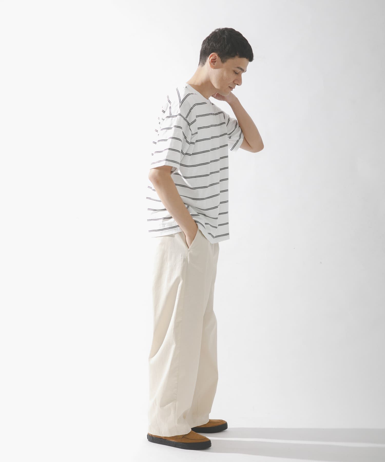 Sonny Label 「スラブ天竺ボーダーショートスリーブTシャツ」|Tシャツ・カットソー|