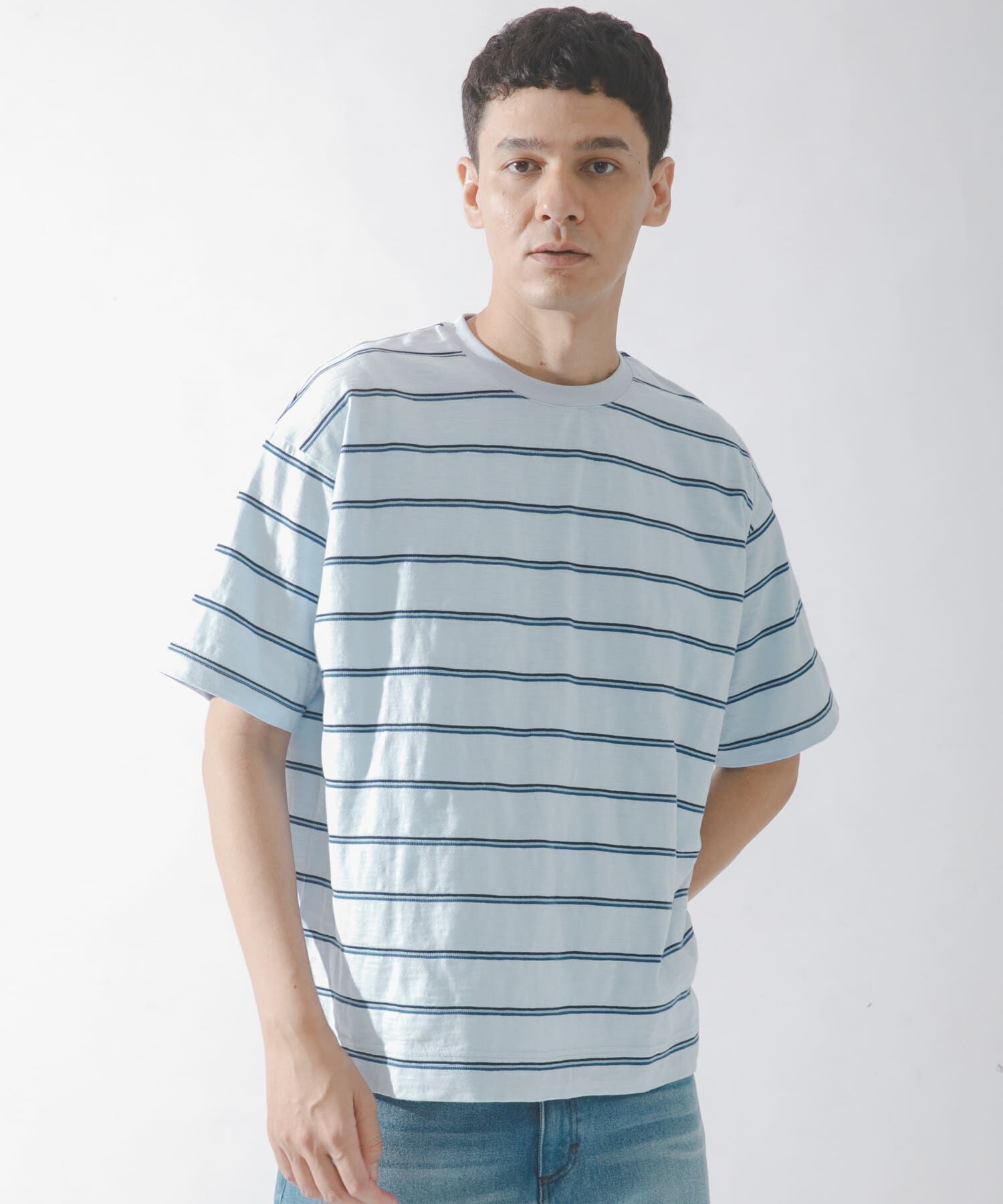 Sonny Label 「スラブ天竺ボーダーショートスリーブTシャツ」|Tシャツ・カットソー|