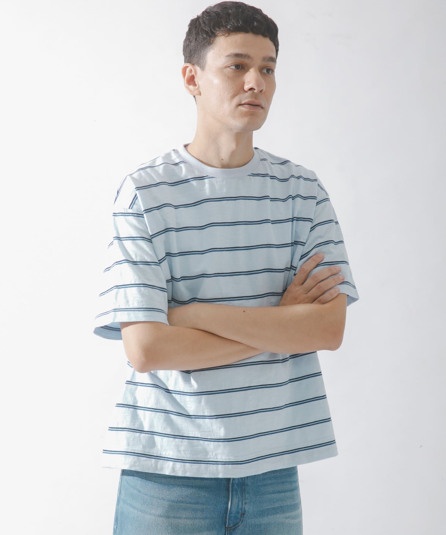 Sonny Label 「スラブ天竺ボーダーショートスリーブTシャツ」|Tシャツ・カットソー|