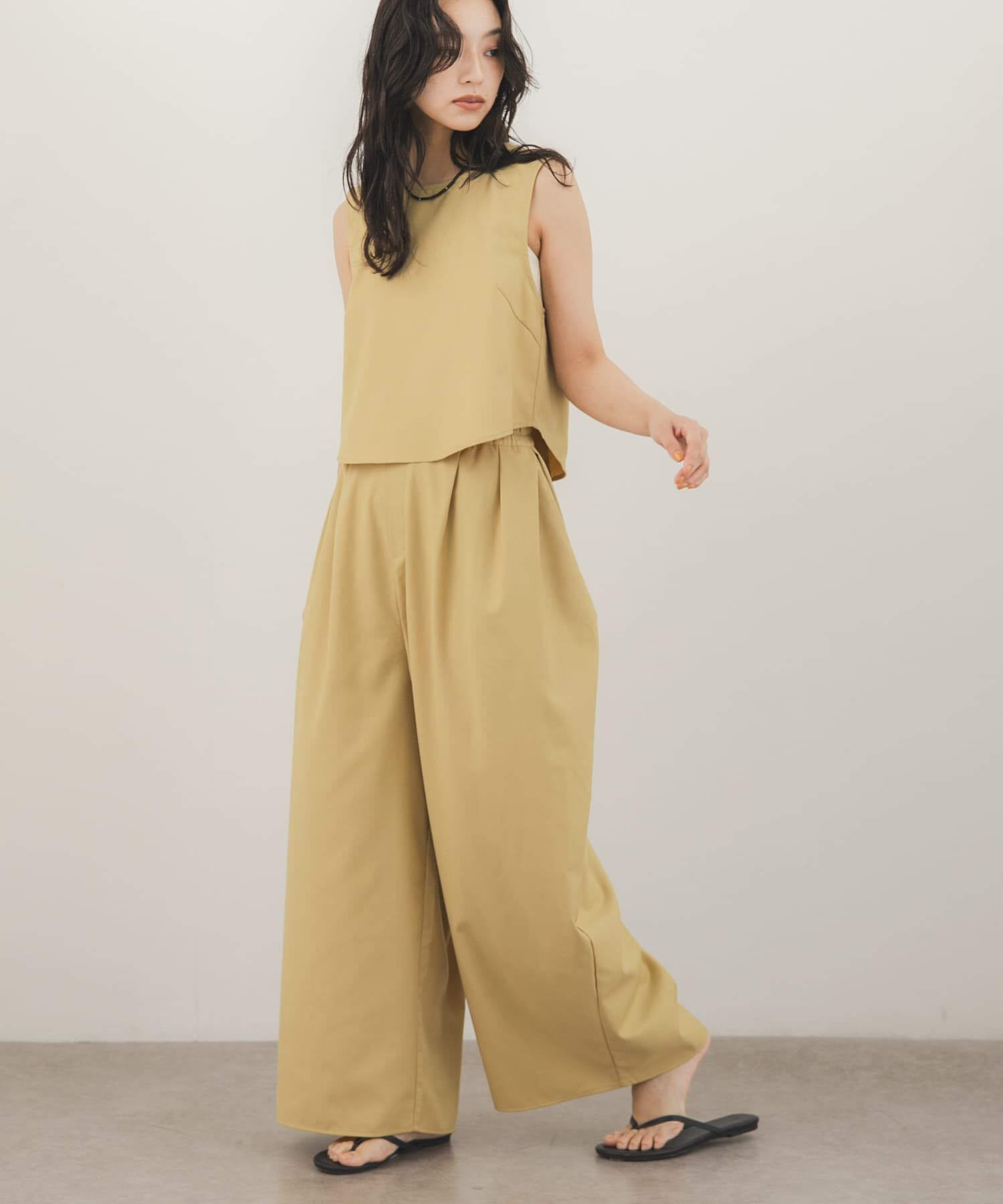  「ミニマルトップスSETワイドパンツ」|ワンピース|