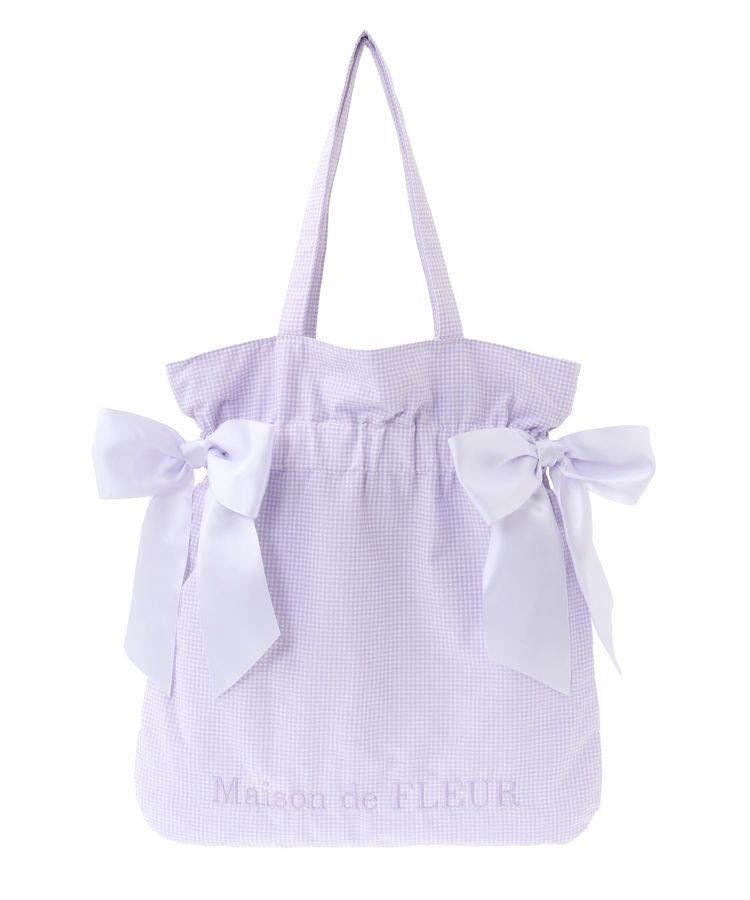 Maison de FLEUR「ギンガムチェックダブルリボントートバッグ」|トートバッグ|