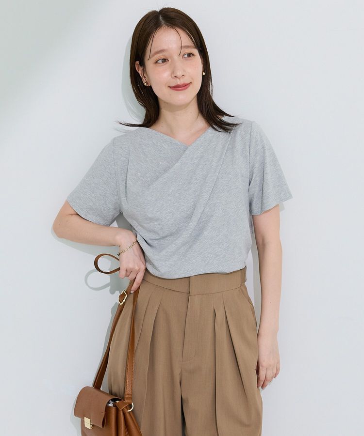 Green Parks「5分袖ドレーププルオーバー」|Tシャツ・カットソー|Gray Mixture
