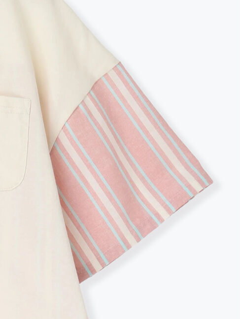 Samansa Mos2 Lagom「【140・150】ストライプ切替Tシャツ」|Tシャツ・カットソー|