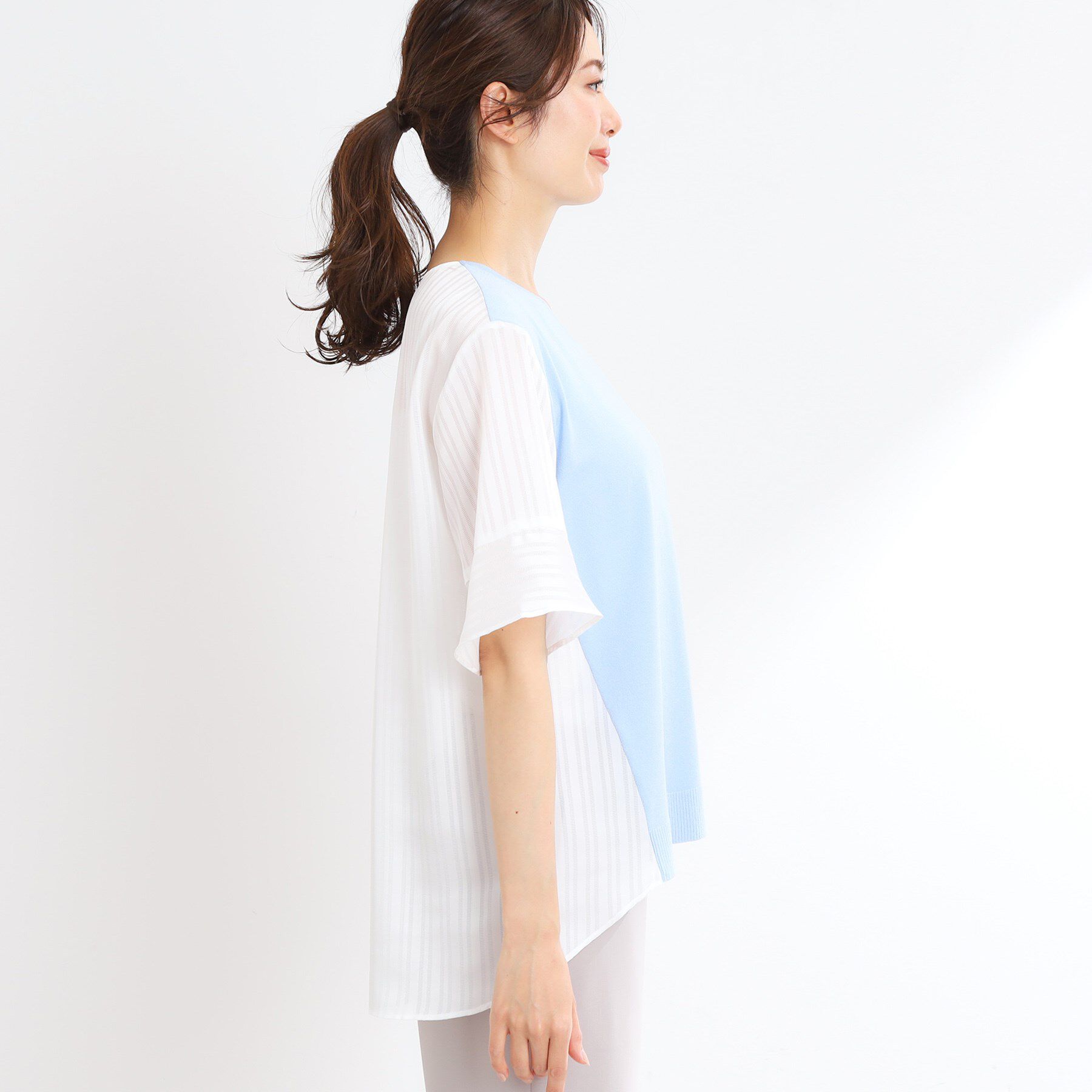 Reflect「【ゆったり着られる◎】バイカラードッキングニット」|ニット・セーター|