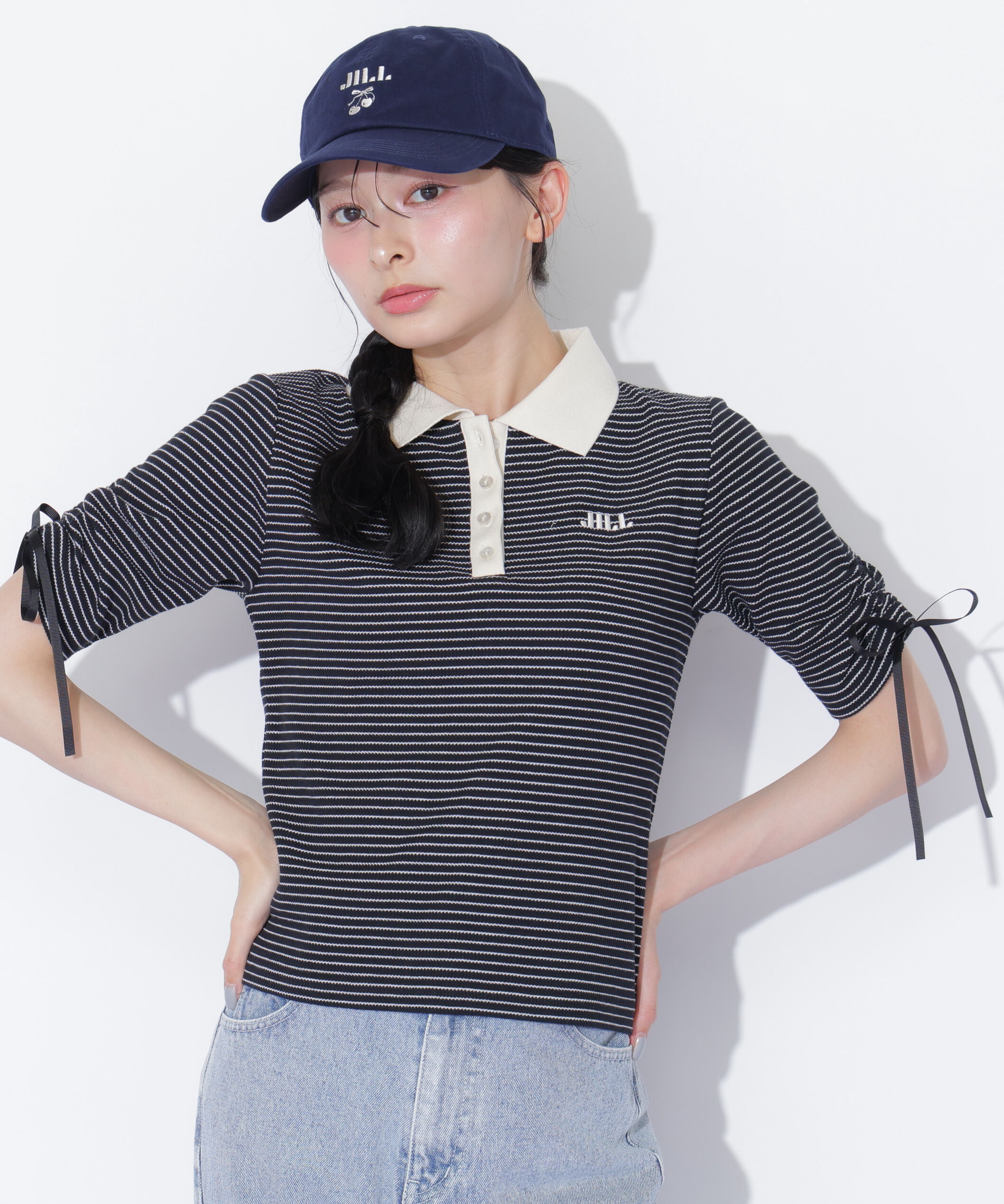  「ワッフルポロトップス」|Tシャツ・カットソー|