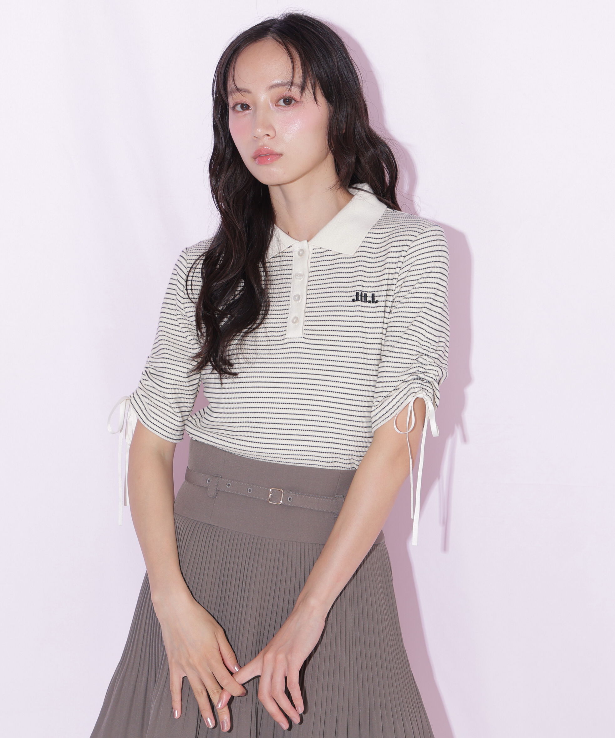  「ワッフルポロトップス」|Tシャツ・カットソー|