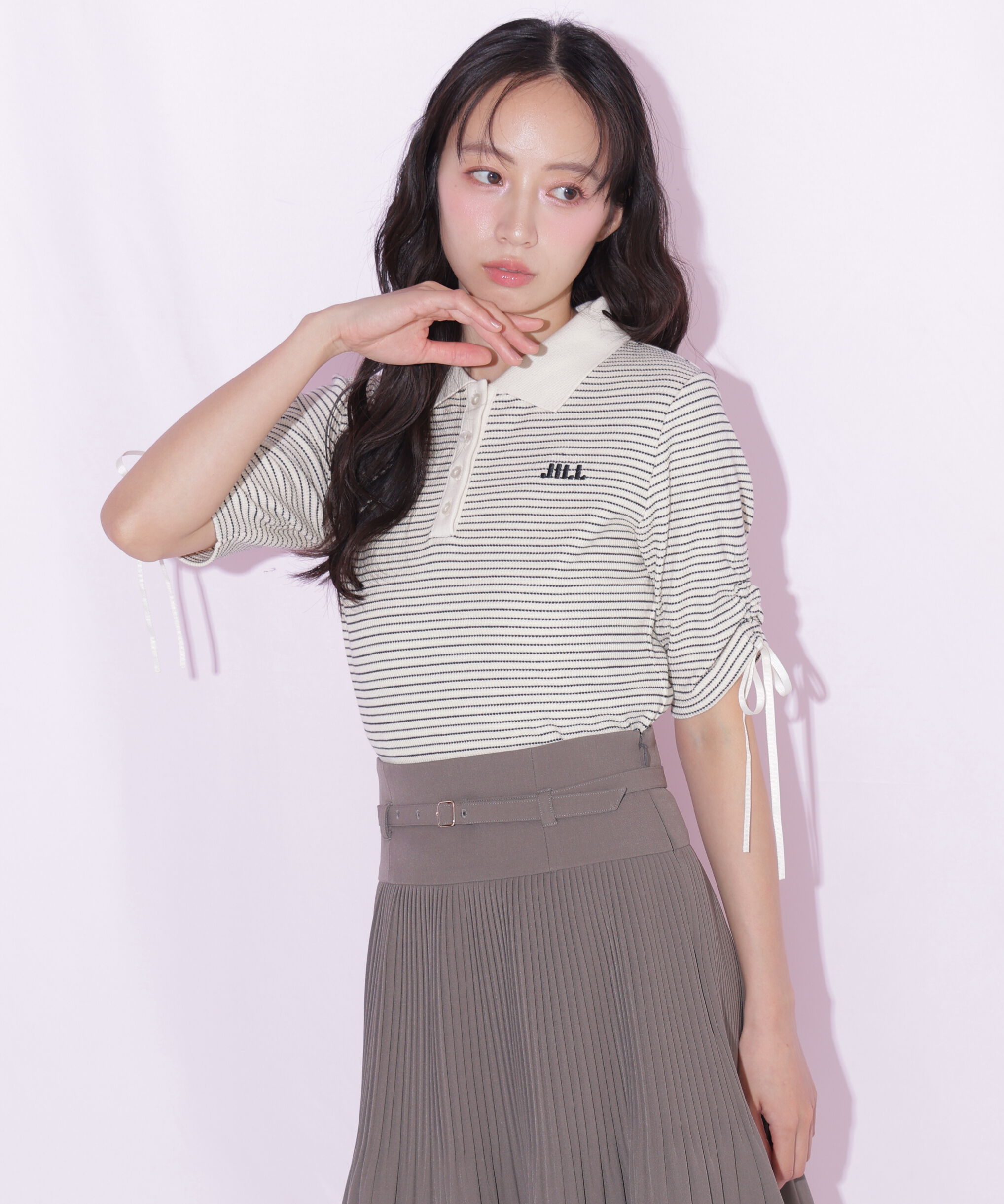  「ワッフルポロトップス」|Tシャツ・カットソー|