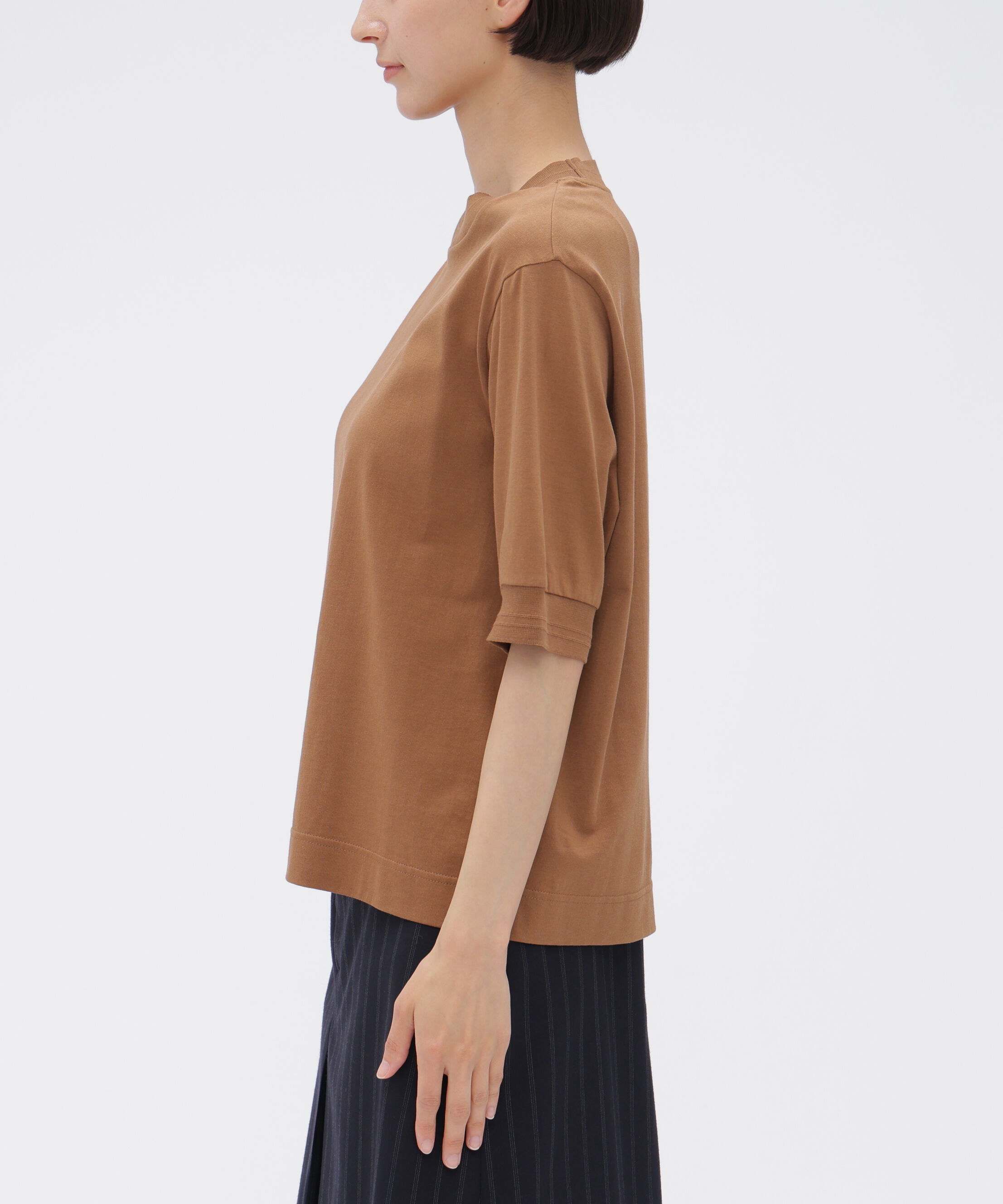  「COTTON LINEN JERSEY TOP」|Tシャツ・カットソー|