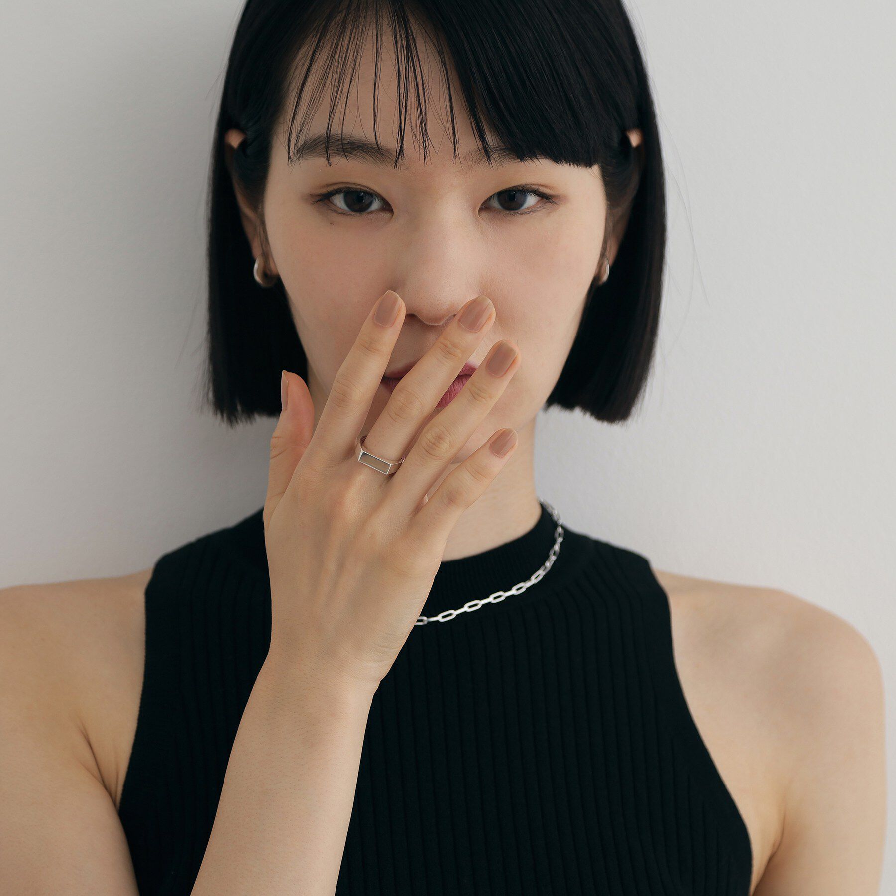 COCOSHNIK ONKITSCH「シルバー レクタングルシグネットリング」|リング|