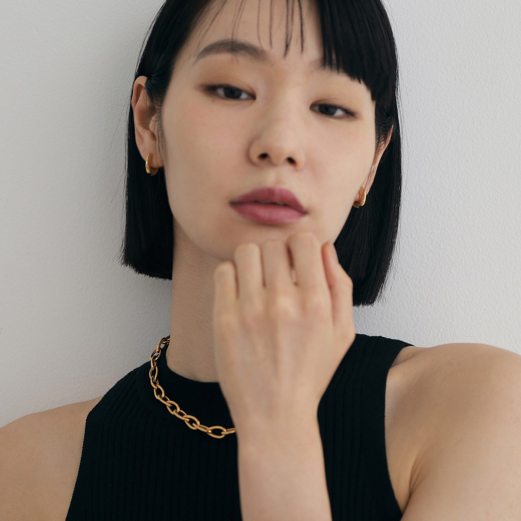 COCOSHNIK ONKITSCH「シルバー ハギーフープ フラットサークルピアスGP」|ピアス|
