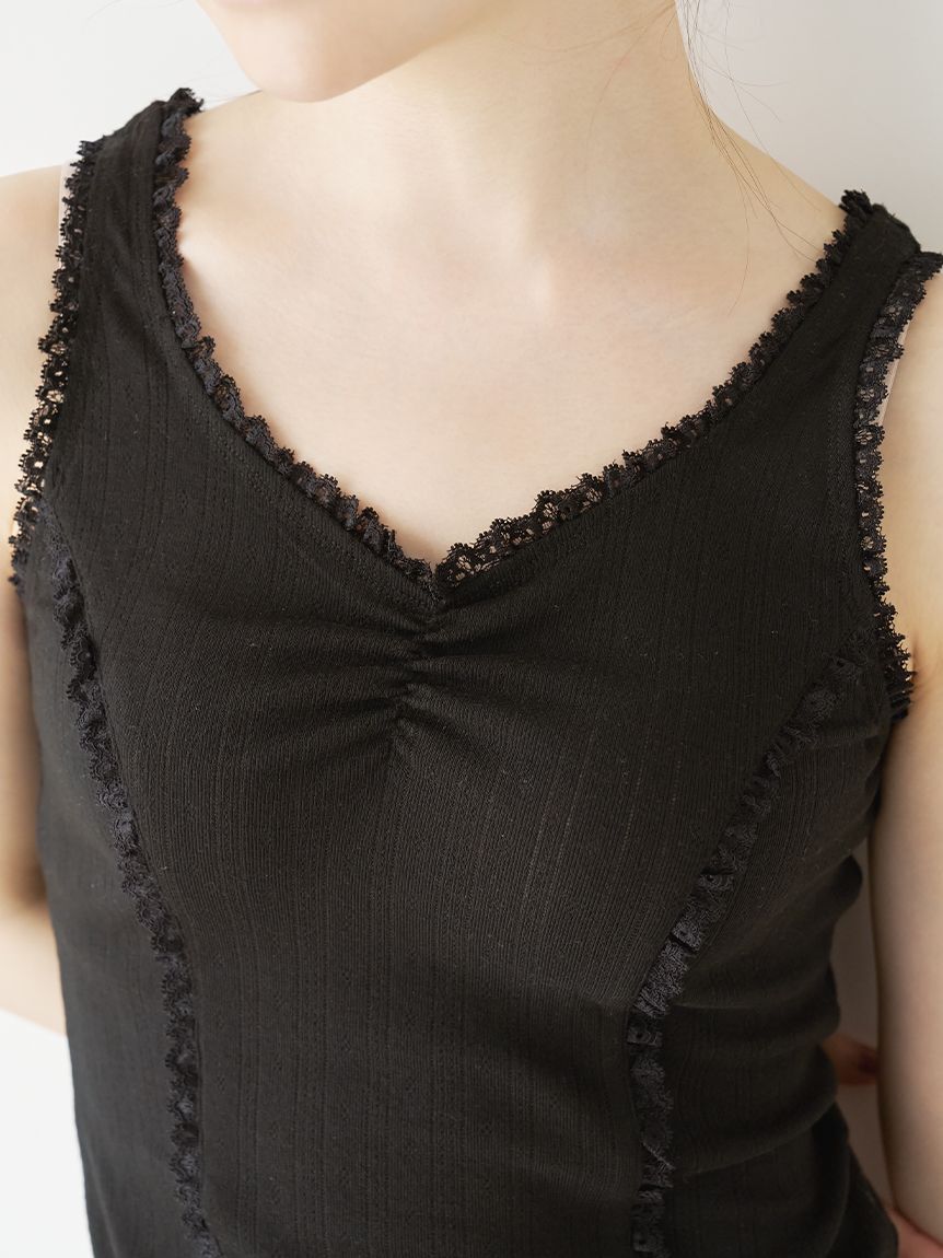SNIDEL HOME「アイレットレースカットトップス」|ルームウェア|