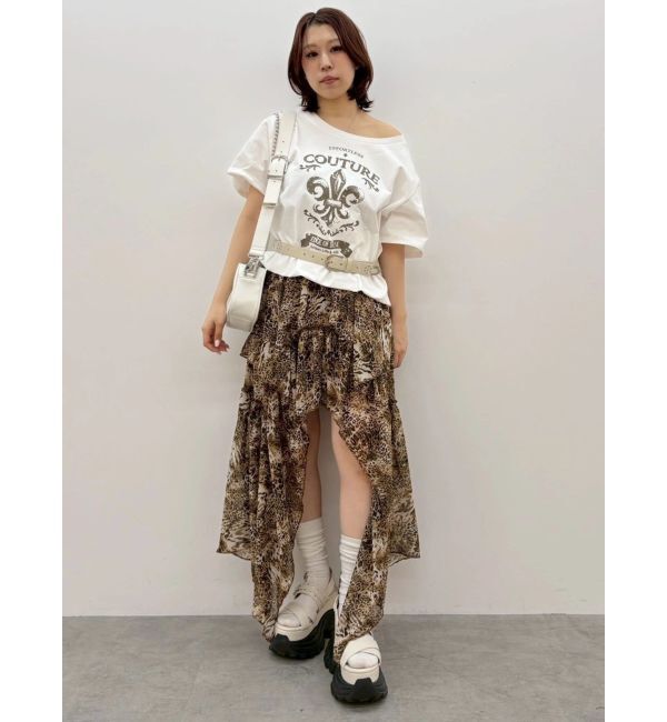 EVRIS「ワンショルグラフィックピグメントＴシャツ」|Tシャツ・カットソー|