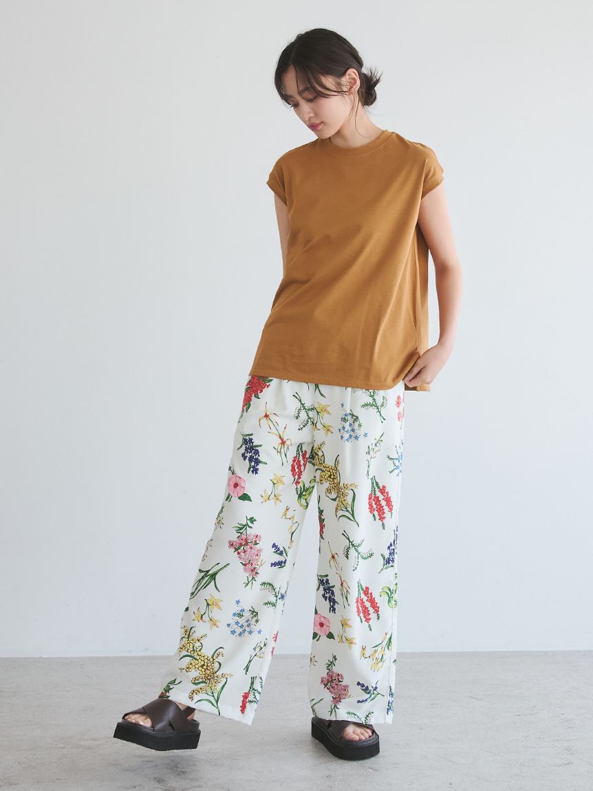 Mila Owen「【接触冷感】ハイラインフレンチスリーブカットＴＯＰＳ」|Tシャツ・カットソー|