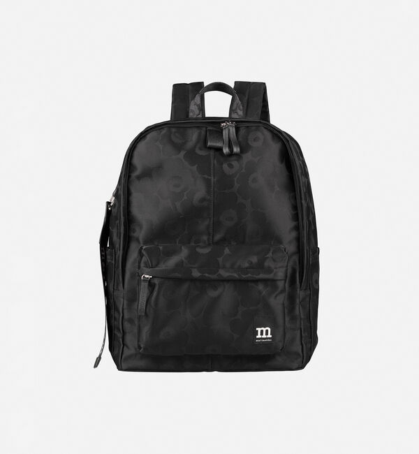 Marimekko「Zip Top Backpack Unikko バックパック」|リュック|ブラック