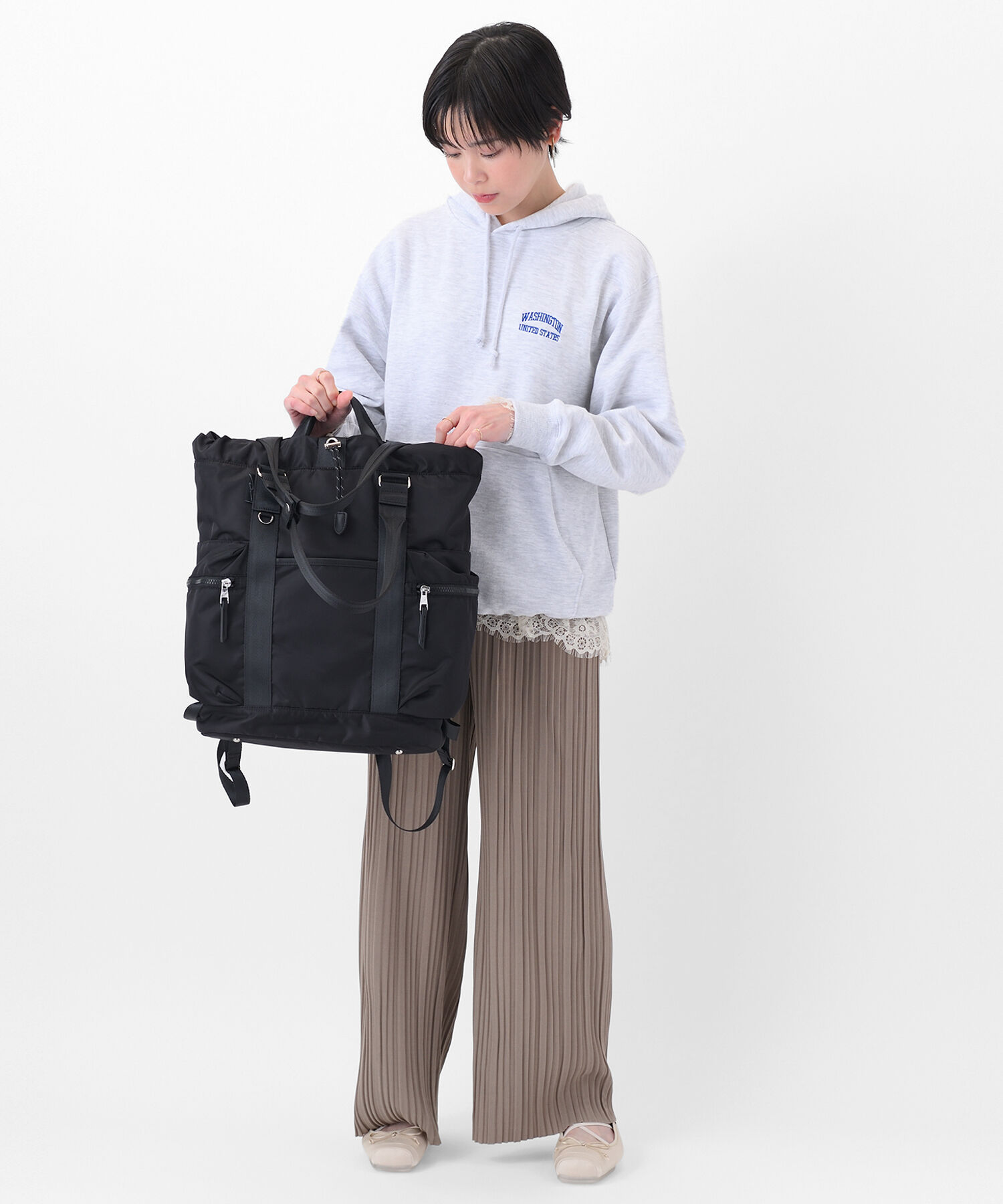 W&.Day/Night「W&.Day/Night アワイ 2WAYトート リュック A4サイズ 14.0インチPC収納 20502」|トートバッグ|