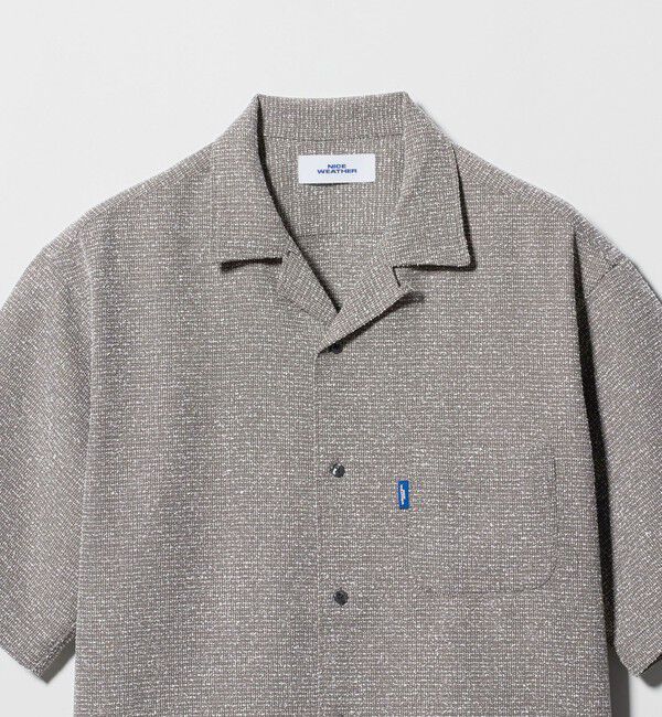 NICE WEATHER「＜NICE WEATHER＞チェックオーバー ショートスリーブ シャツ」|シャツ・ブラウス|