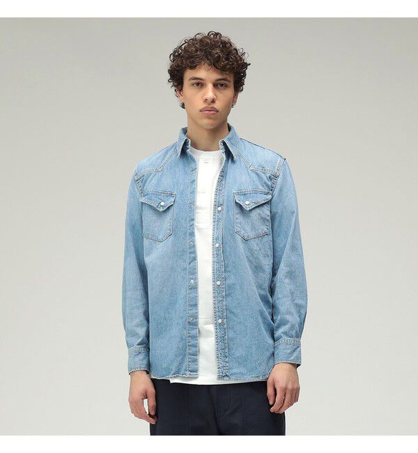 BEAMS PLUS「【別注】REMI RELIEF / Denim Western shirt Classic Fit  Fade Indigo」|シャツ・ブラウス|