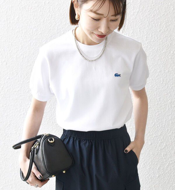 SHIPS any「【SHIPS any別注】LACOSTE:〈洗濯機可能〉PIQUE クルーネック Tシャツ 26SS」|Tシャツ・カットソー|
