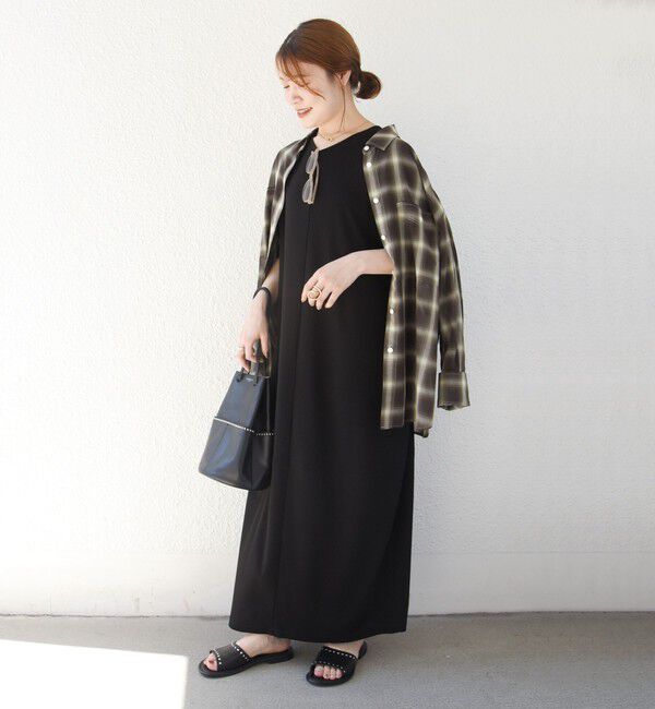 SHIPS for women「〈手洗い可能〉トリアセテート混 ポンチ ワンピース」|ワンピース|