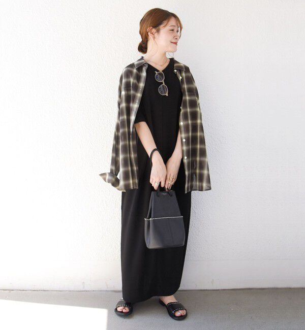 SHIPS for women「〈手洗い可能〉トリアセテート混 ポンチ ワンピース」|ワンピース|