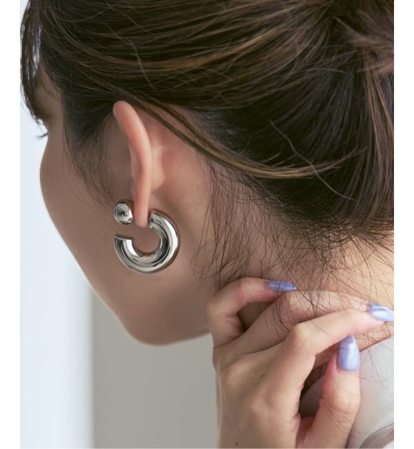NOBLE「《予約》PETER+JUNE/ピーターアンドジューン Riley Jacket Hoops」|ピアス|シルバー