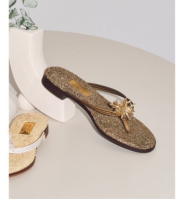GRISE「《WEB+一部店舗限定》GRISE SEA MOTIF トングサンダル」|サンダル|カーキ