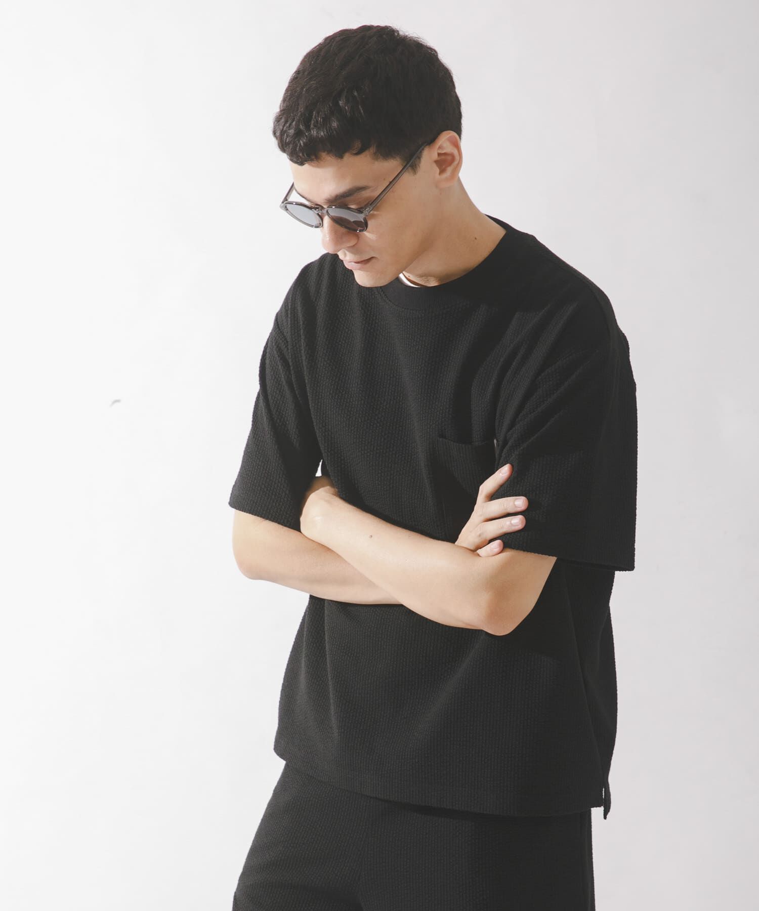 Sonny Label 「カットシアサッカーショートスリーブTシャツ」|Tシャツ・カットソー|