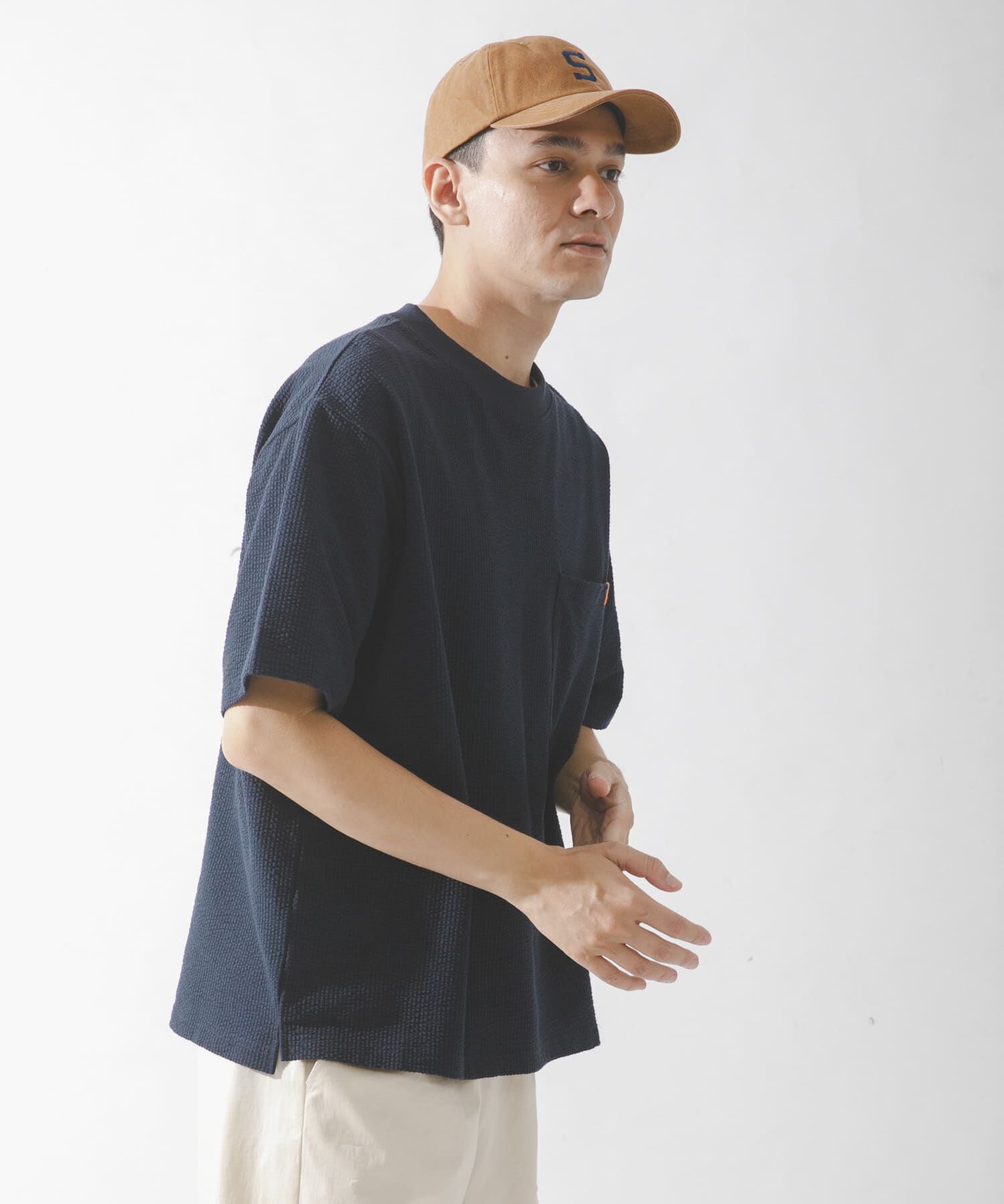 Sonny Label 「カットシアサッカーショートスリーブTシャツ」|Tシャツ・カットソー|