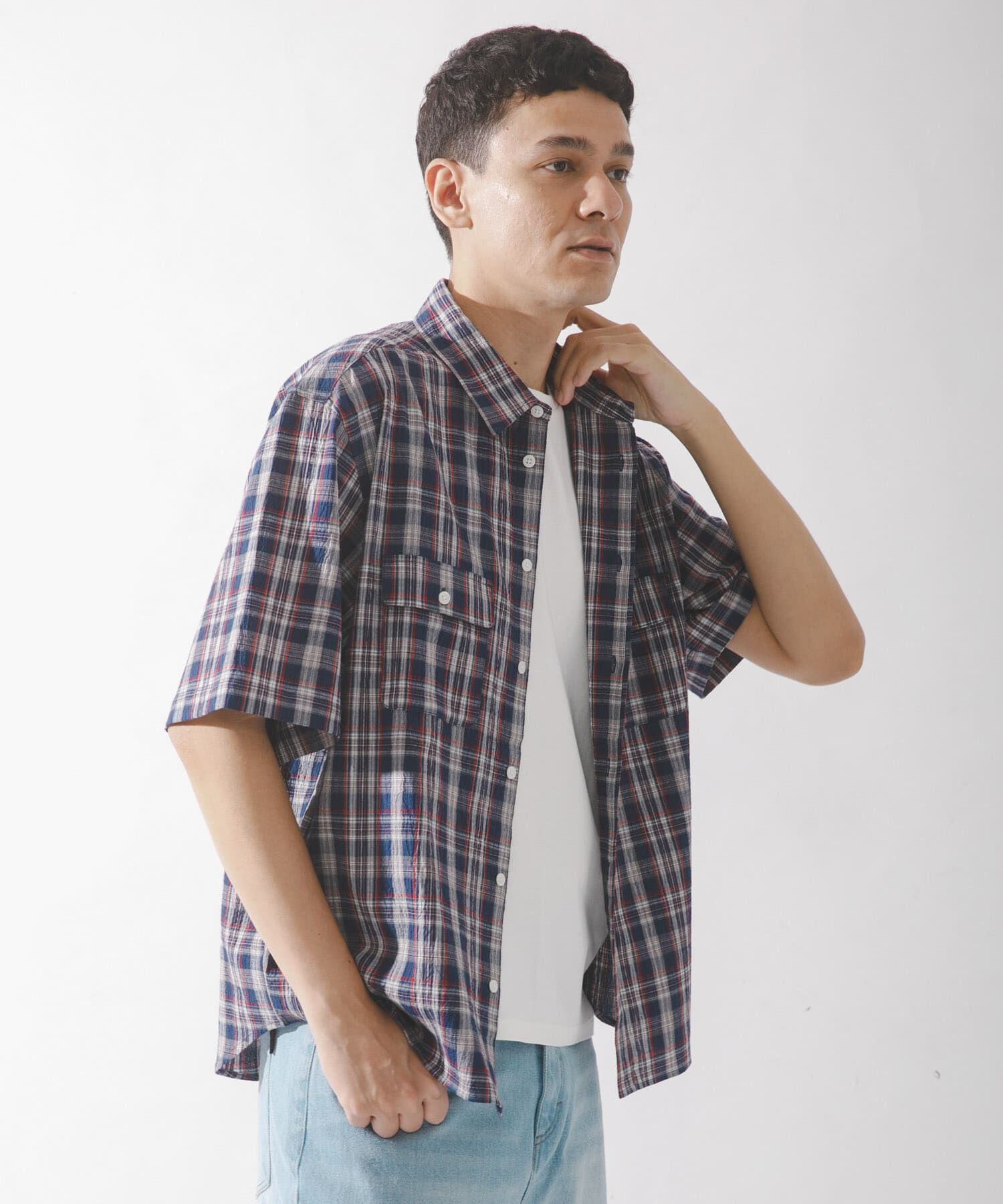 Sonny Label 「ワッシャーチェックショートスリーブシャツ」|シャツ・ブラウス|
