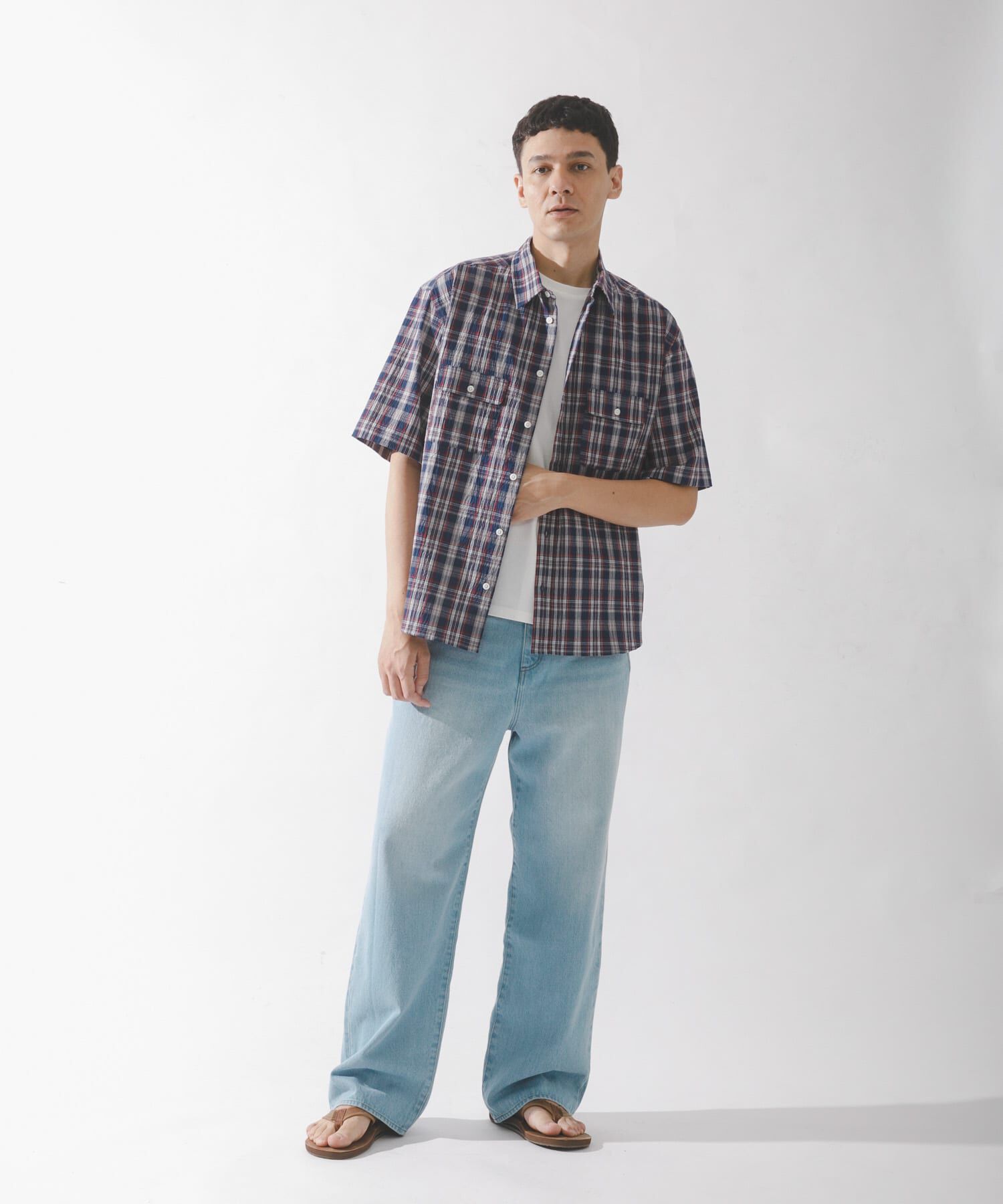 Sonny Label 「ワッシャーチェックショートスリーブシャツ」|シャツ・ブラウス|