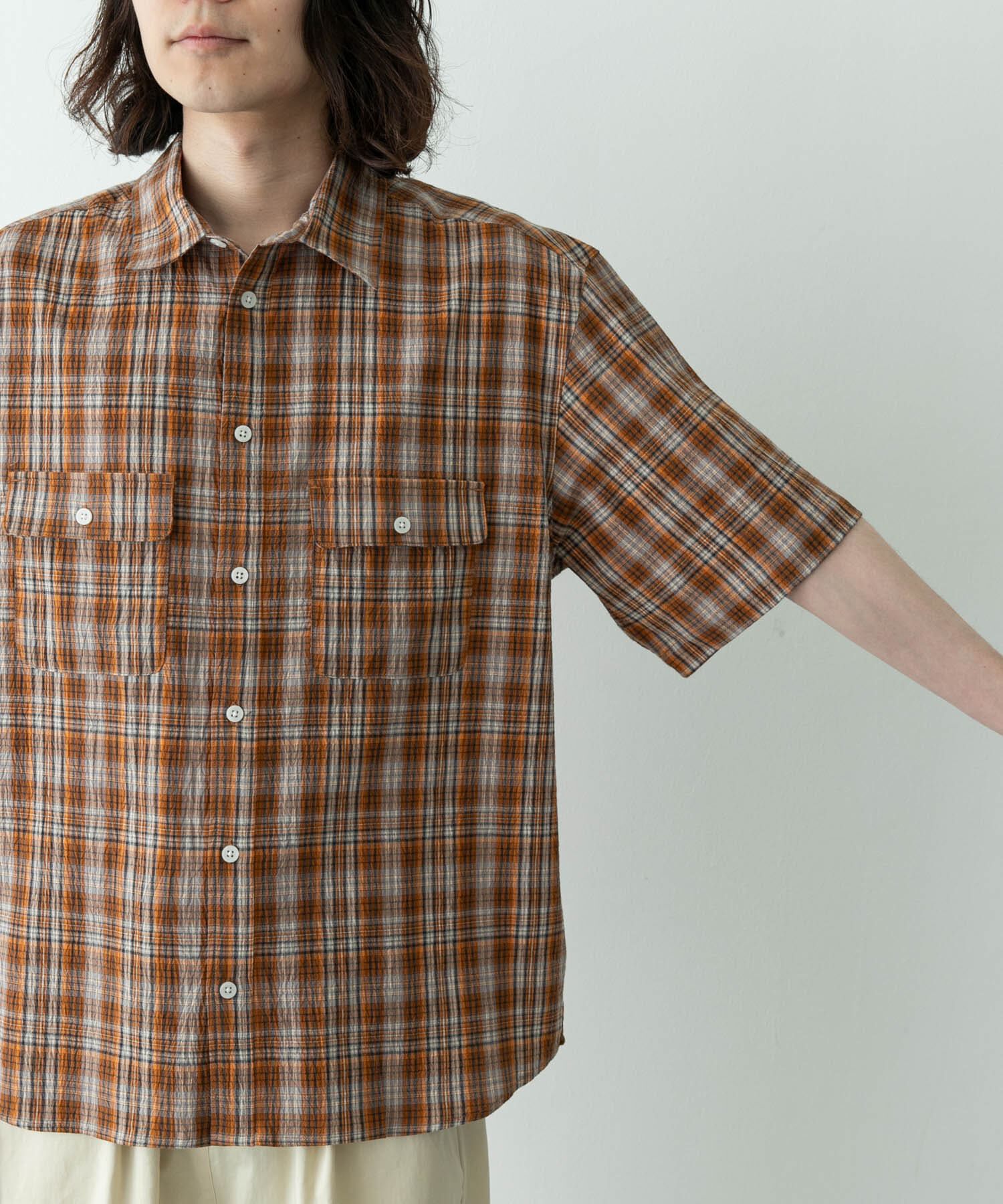 Sonny Label 「ワッシャーチェックショートスリーブシャツ」|シャツ・ブラウス|