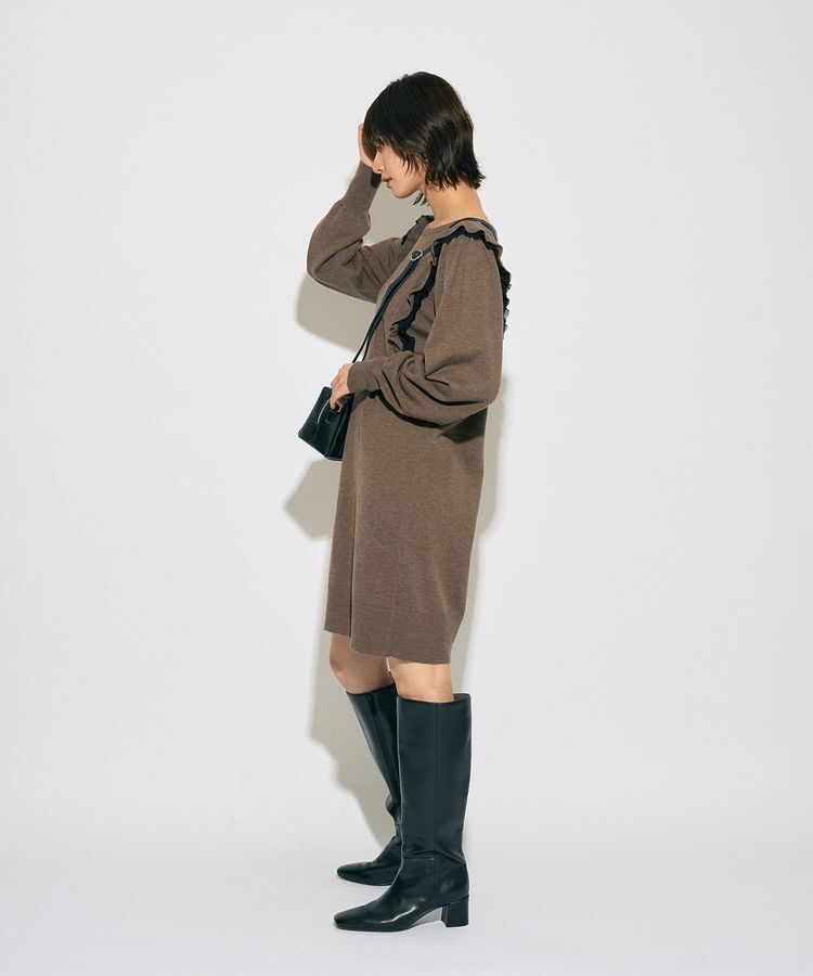 YECCA VECCA「【archive】ラッフルニットワンピース」|ワンピース|