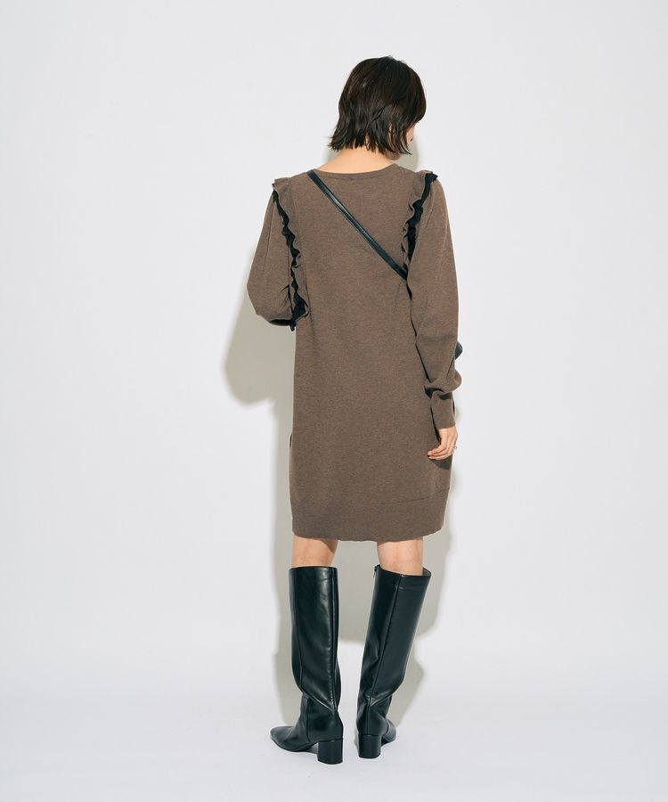 YECCA VECCA「【archive】ラッフルニットワンピース」|ワンピース|