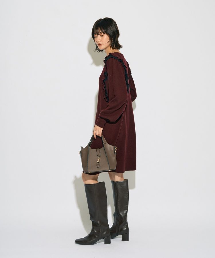 YECCA VECCA「【archive】ラッフルニットワンピース」|ワンピース|
