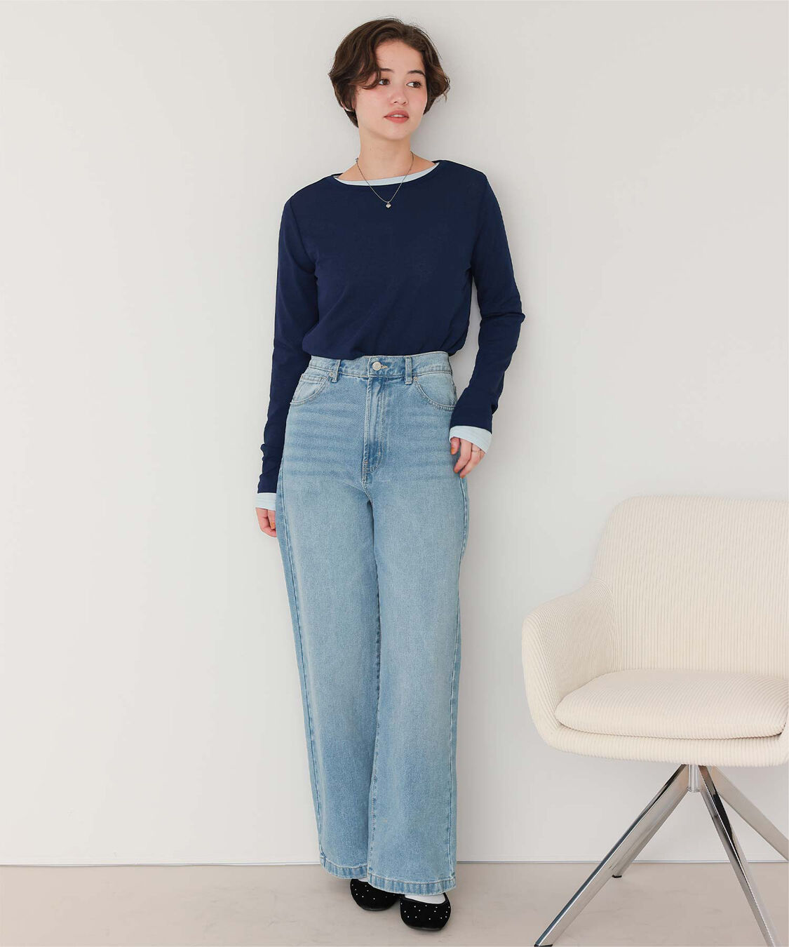 titivate「シアーカットソーロングスリーブトップス」|Tシャツ・カットソー|