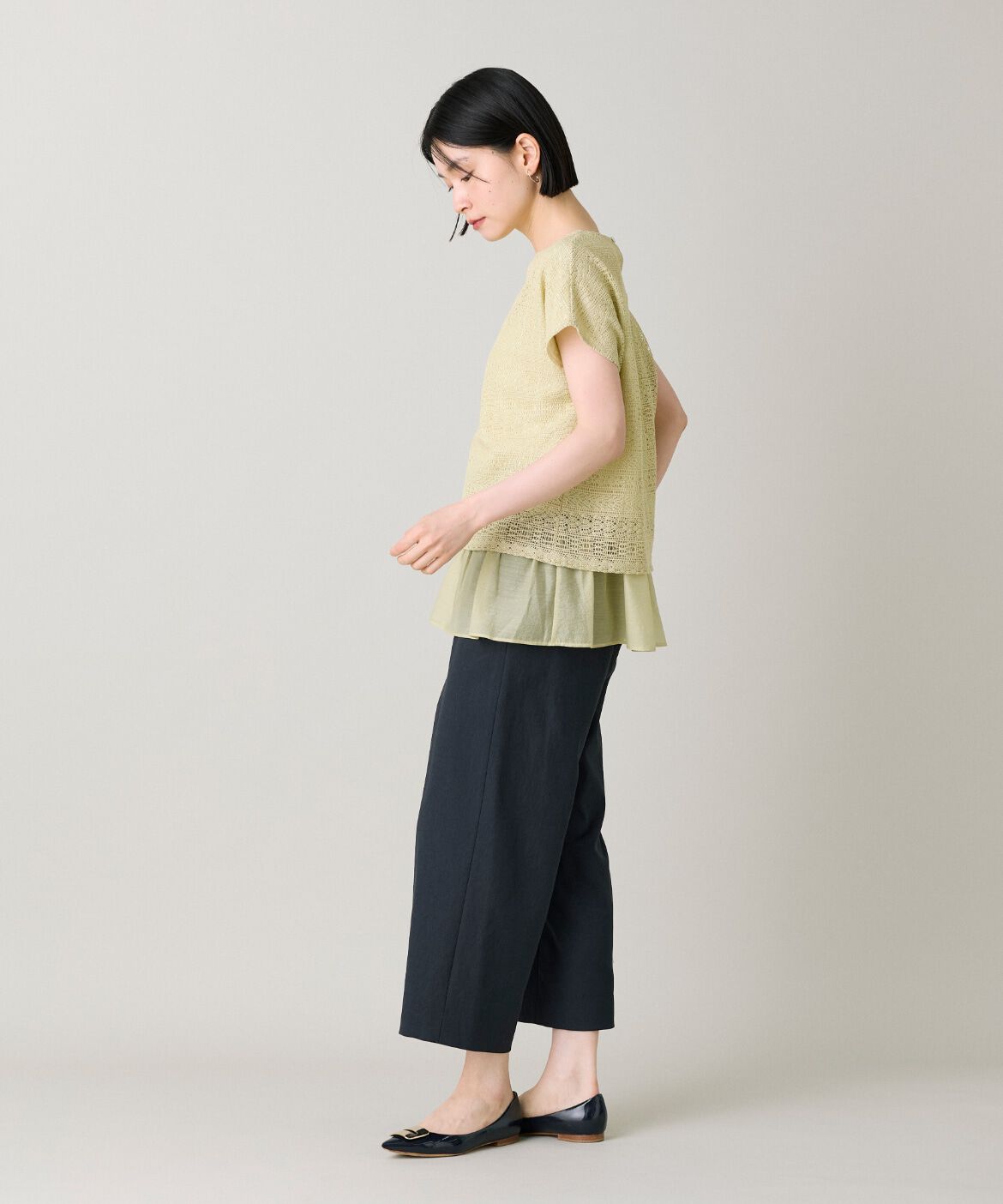7-IDconcept.「《大きいサイズ》シアードッキングレースプルオーバー」|Tシャツ・カットソー|