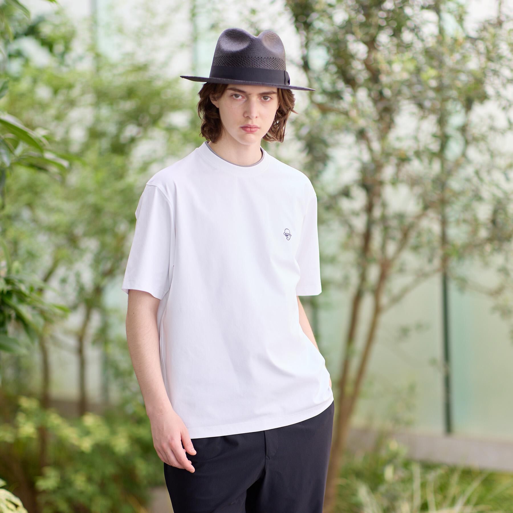 TAKEO KIKUCHI「【汗染み軽減】フェイクレイヤー ワンポイント プルオーバー」|Tシャツ・カットソー|