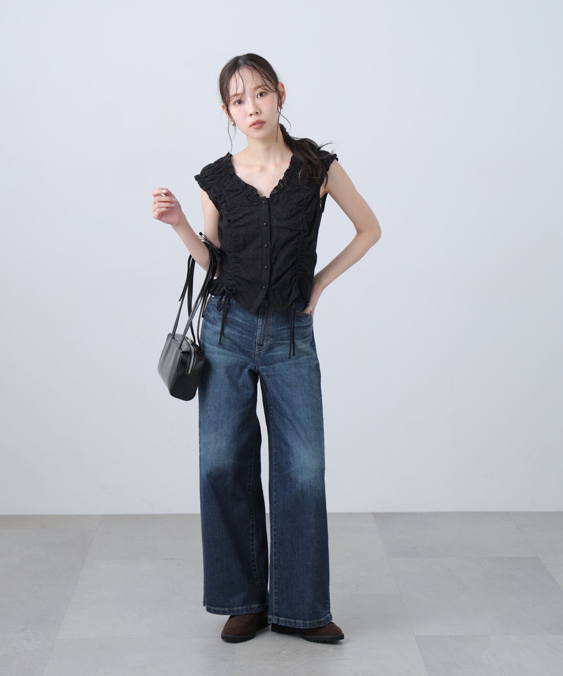  「〈SOMETHING〉LISAワイドデニムパンツ XS別注」|その他|